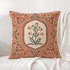 Retro Roman Pattern Cushion Cover Natural Linen Organic Fabric Double-Sided Printing Sofa Home Decor Gift Pillow Cover