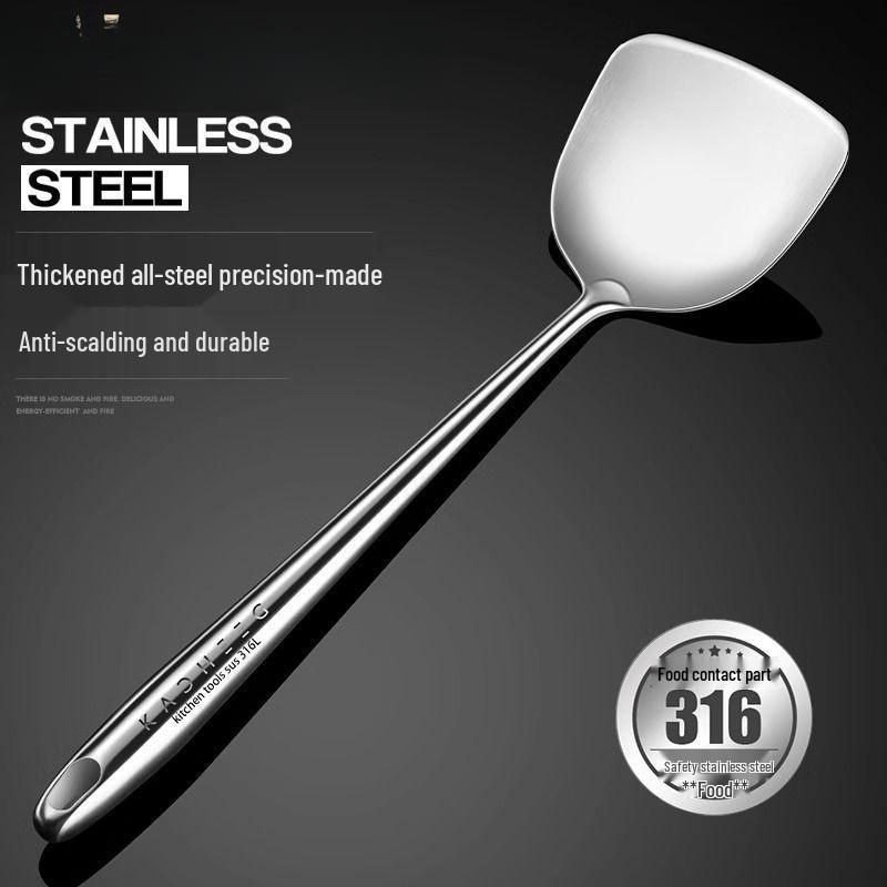 316 Stainless Steel Food Grade Stir-Fry Spatula and Spoon Kitchen Utensil Set