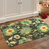 Lahome Floral Washable Living Room Area Rug - 3x5 Non-Slip Low-Pile Rugs for Entryway, Throw Small Stain Resistant Kitchen Rugs