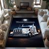 Peterbilt Heavy Trucks Customize Your Name Carpet Perfect for Game Room Decorate Room Bedrooms Playrooms Anti-slip Rug Office Home Decor
