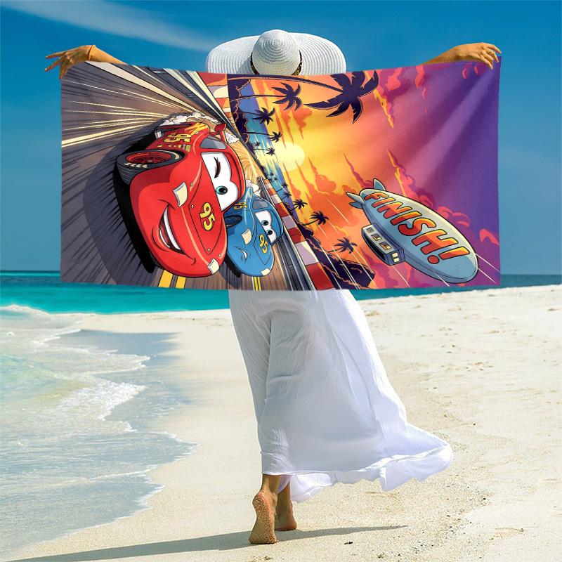 1pc Mcqueen Beach Towel, Highly Absorbent, Soft Comfortable, Yoga, Swimming, Fitness, Camping, Beach Activities. B730058