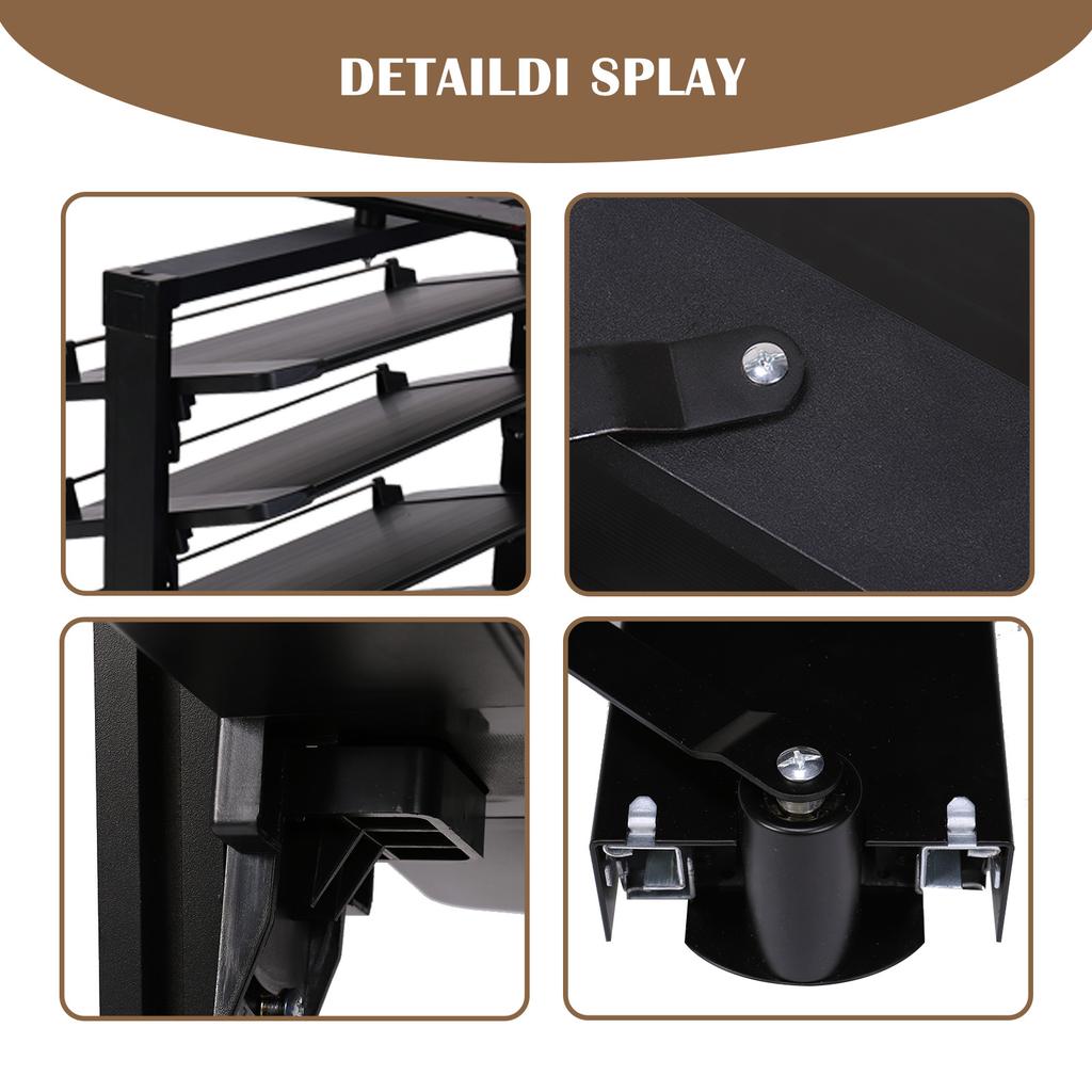 Pantofar Metalic Rotativ 360° Extensibil Rafturi pentru Pantofi cu Înălțime Ajustabilă Multistrat pentru Depozitare Eficientă