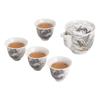 Su's Heritage Ceramic Ink Dragon Tea Set - 1 Pot, 4 Cups