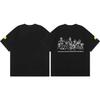 Difference Market Currency ASSC CLUB Hiroshi Fujiwara Lightning Series Printed Men's and Women's Loose Casual Short Sleeve T-Shirt