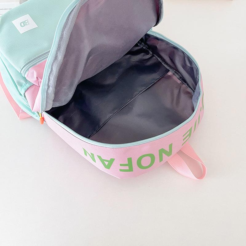 Women's Lightweight Backpack Contrast Student Schoolbag Color Block Travel Backpack