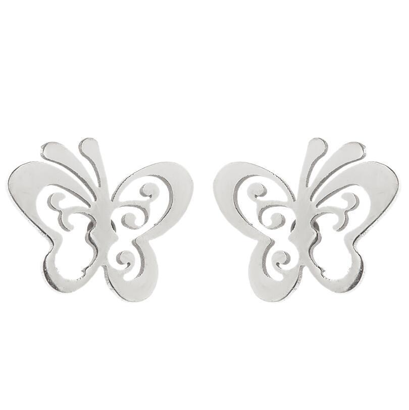 

Корейские серьги-бабочки - нержавеющая сталь, простой и свежий дизайн для подруг