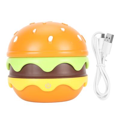Luz de Lectura para Niños Estilo Hamburguesa Cuello de Cisne Flexible Carga USB Luz Cálida Suave Lámpara de Escritorio para Niños para