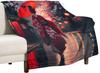 GUOYU Blanket Japanese Bedding Fleece BlanketRetro Beautiful Flower Japan Geisha Cherry Blossoms Flannel Soft Warm Microplush Lightweight