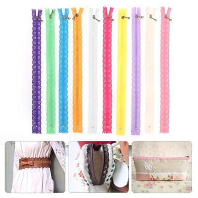10 ks Krajka Zip Smíšený Styl Poupatová Hedvábná Tvar č.3 Nylon Šití Oblečení Doplňky 30cm