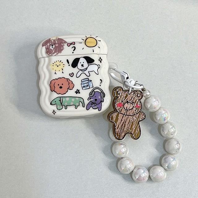 

Ins собака медведь животное зоопарк мультфильм милый чехол для наушников волнистый чехол для Apple Airpods 1 2 3 Pro беспроводная Bluetooth зарядная коробка Капа For Airpods 1 2