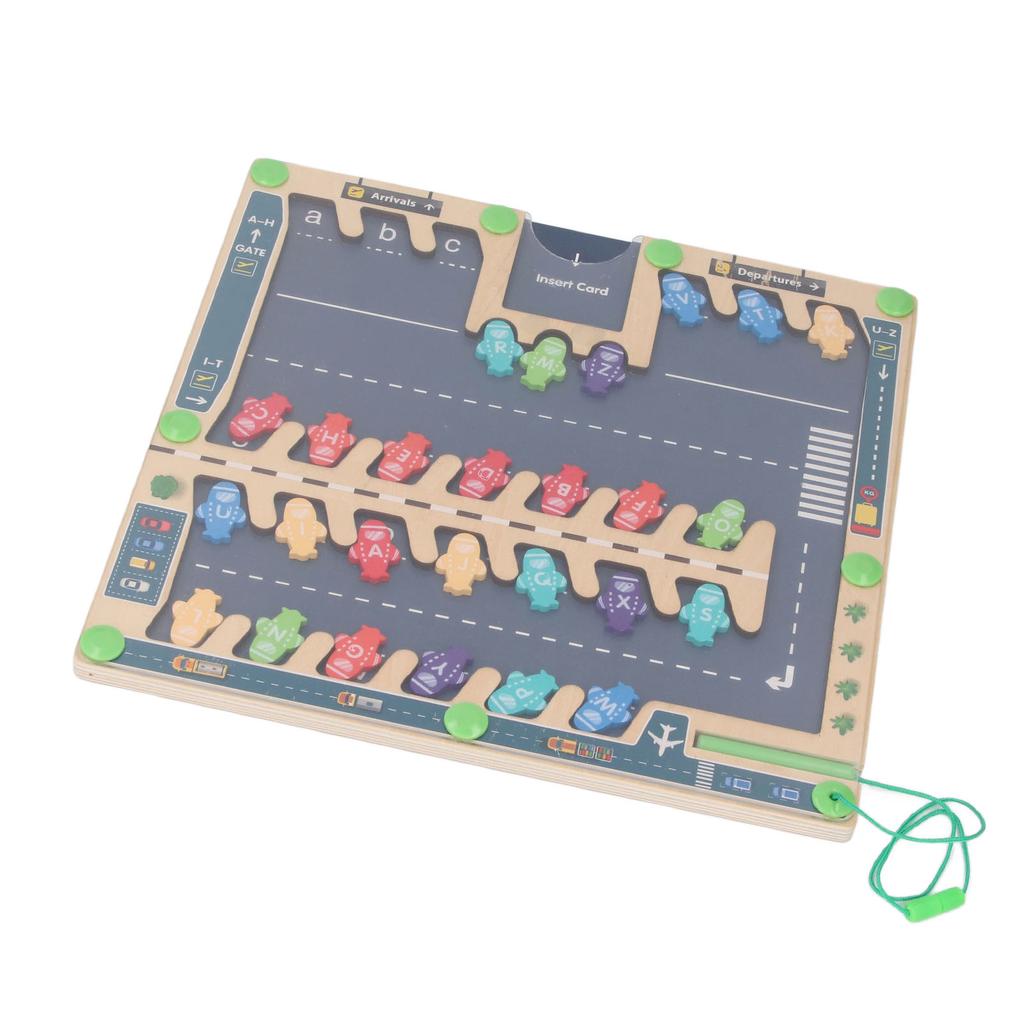 Alphabet Maze Board Puzzle Activity Toy Wooden Letters Puzzle Educational Learning Toy for Toddlers