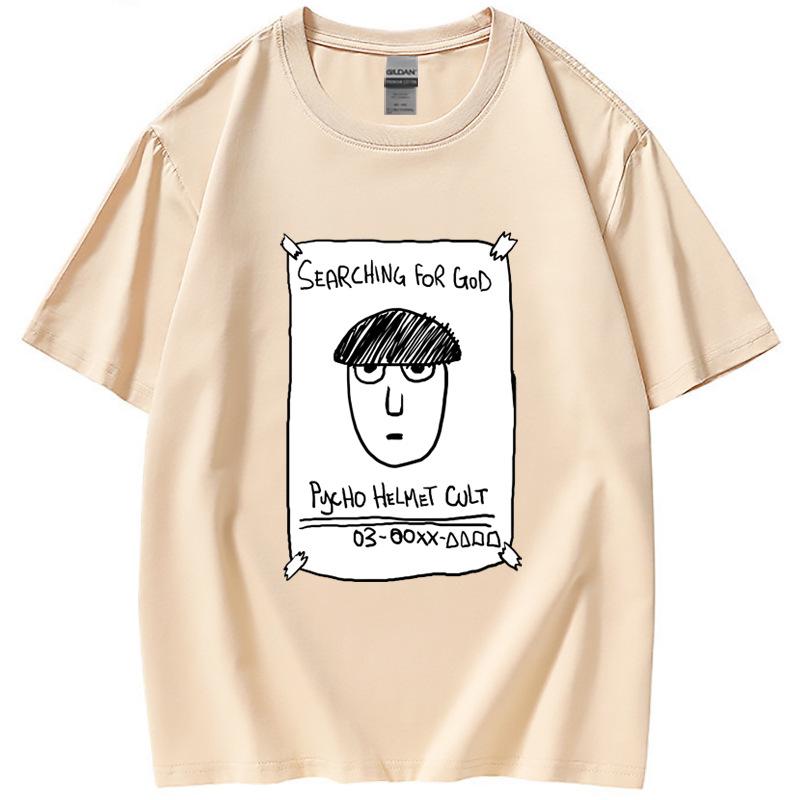 

Mob Psycho Funny Print T Shirt Mens Womens Animation Funny Hip Hop Short Sleeve Round Neck High Quality T Shirt Top S
