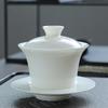 Shangqi White Porcelain Sancai Gaiwan Tea Cup