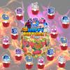 Blox Fruits Party Decorations Pirate King Game Box Flag Balloons Cake Toppers Birthday Banners Set)