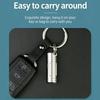 Portable Waterproof Pills Box Stainless Steels Pocket Keychain Pills Holder Light Weight Travel Case Medicine Bottles