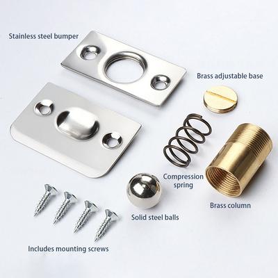 1Set Cabinet Gate Closet Door Ball Catch with Screws Spring Roller Ball Door Stopper Furniture Hardware Adjustable