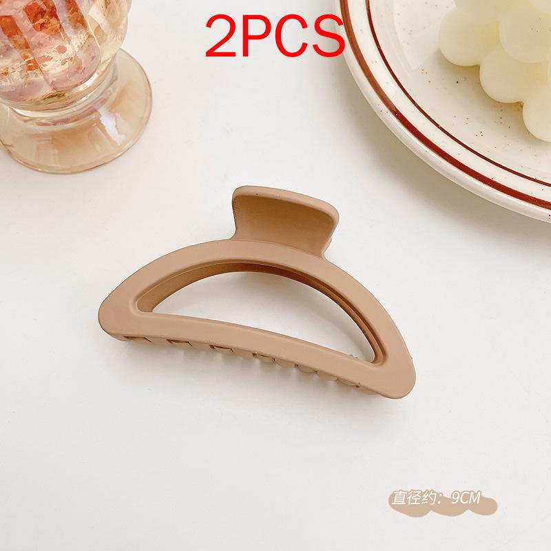 2 ΤΕΜ Premium Σετ Κεφαλών Νέο Γυναικείο Κλιπ Κλιπ Νύχι Μόδας Καφέ Μαύρο Ακρυλικό Μεγάλες Φουρκέτες Claw For Lady Clip Barrette Αξεσουάρ μαλλιών