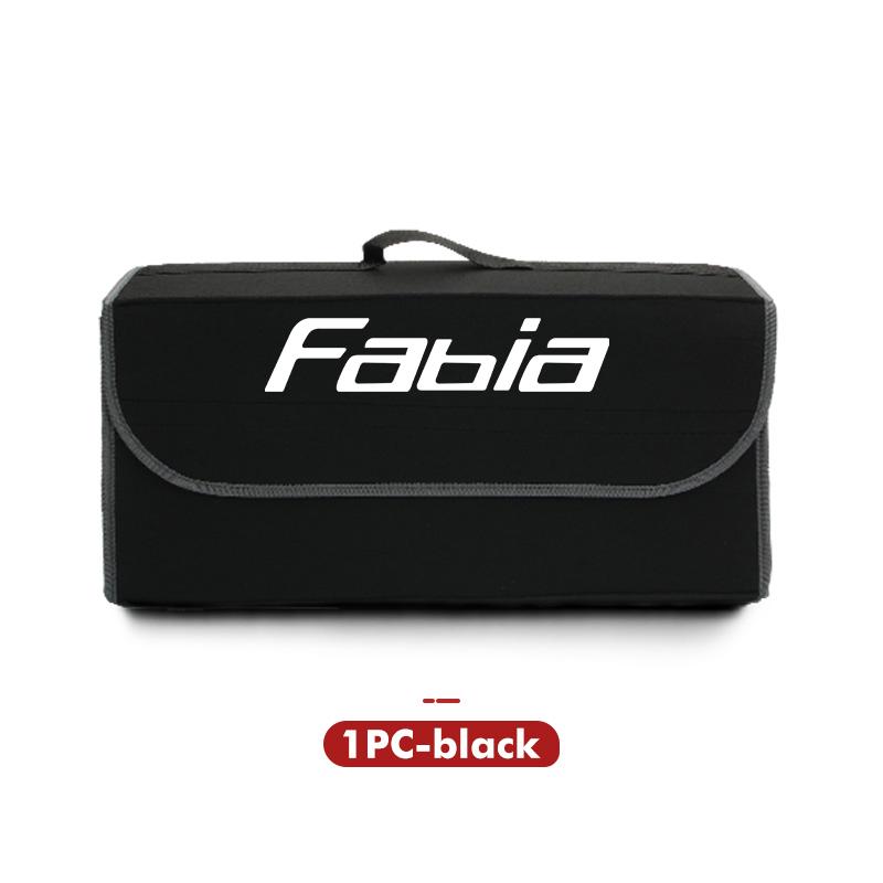 For Skoda Car Logo Trunk Storage Box Large Capacity Tool Organiser Bag Accessories S Kodiaq Octavia 2 3 Yeti Karoq Rapid Fabia