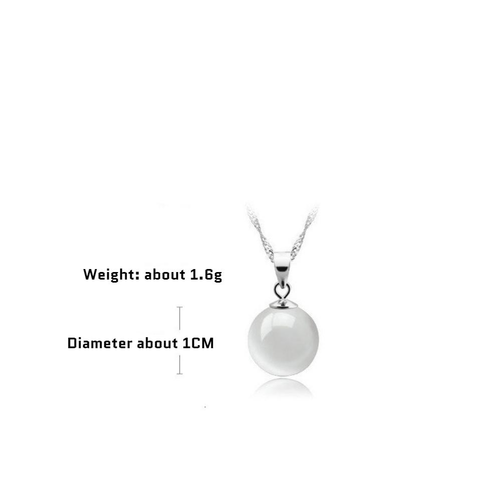925 Sterling Silver Temperament Fashion Moonstone Water Drop White Opal Pendant Necklace Birthday Party Anniversary Gift