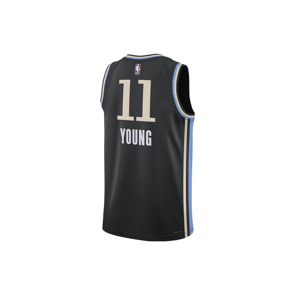 Nike Dri Fit Basketball Jersey City Edition 2023/24 Season, Atlanta Hawks Trae Young Size 11 Men's Black DX8486-011