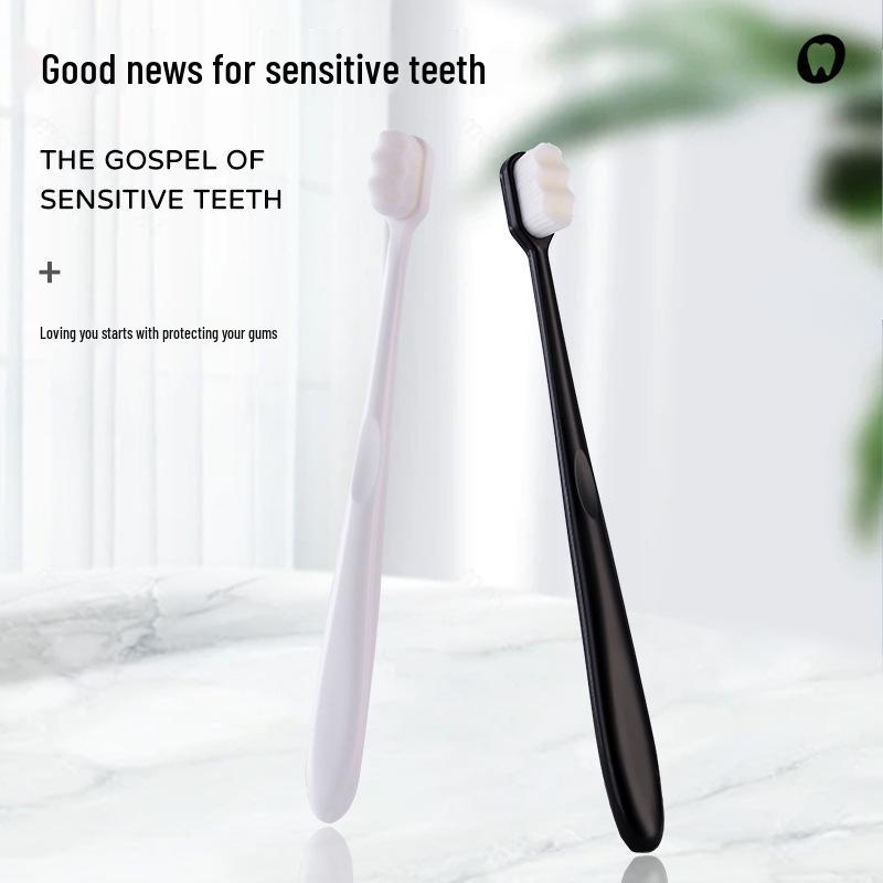 Ultra-Nano Soft Bristle Bamboo Charcoal Toothbrush with 10,000 Ultra-Fine Bristles and Gum Protection Tube