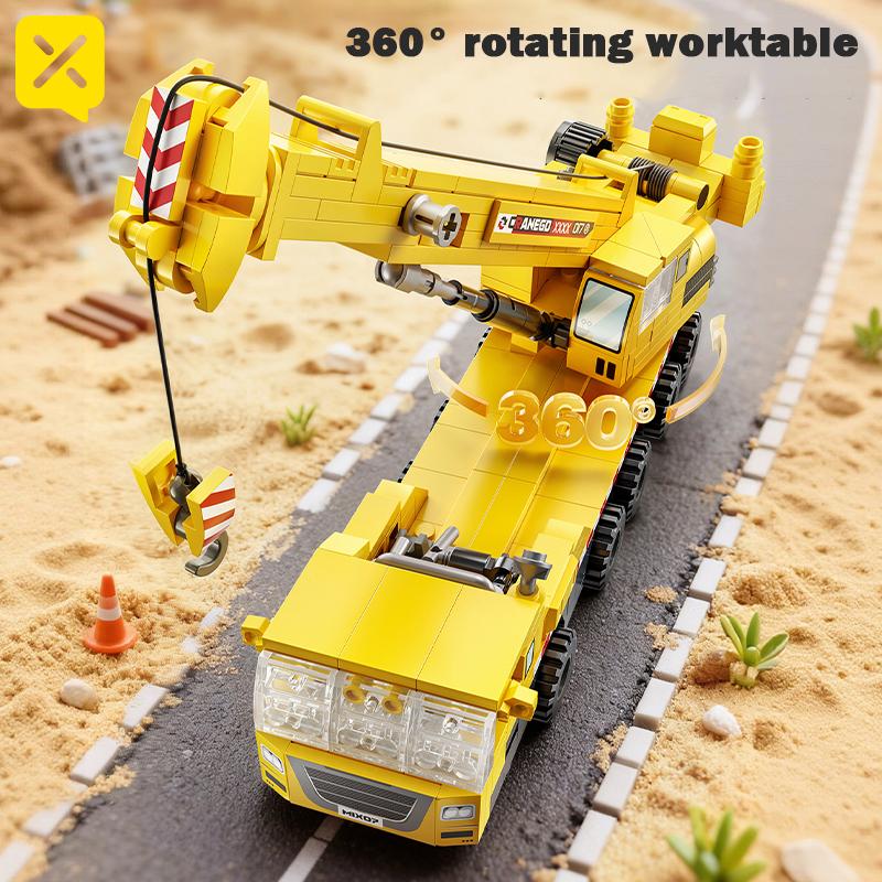 ToylinX Blocos de Construção Brinquedo de Guindaste Braço Extensível Veículo de Engenharia Conjunto de Tijolos para Crianças
