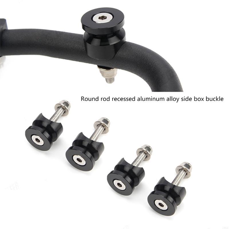 28GC 4pcs Motorcycle Tail Box Quick Install Base Pads with Enhanced Stability Feature