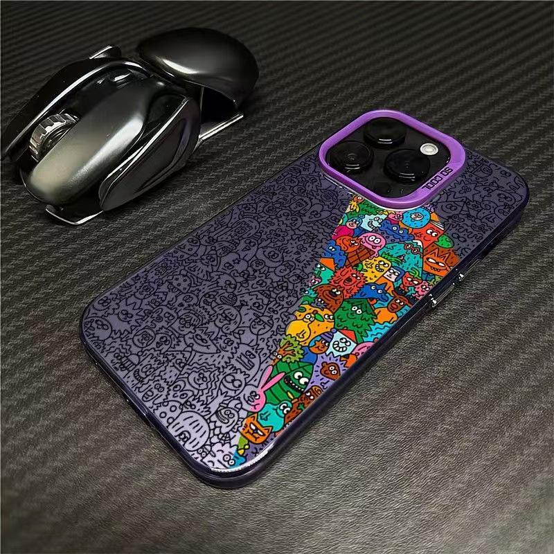 Monster Graffiti iPhone Case: Compatible with iPhone 14 Pro, 15, 16 Pro Max, 17 Pro for a Fun and Creative Look