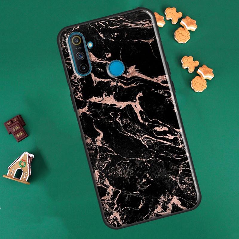 Teal Blue Gold Agat Marble dla Realme GT Neo 2 7 8 Pro 8i 9i C3 C21 Etui dla OnePlus 10 Pro 9 Pro Nord2 8T 9R