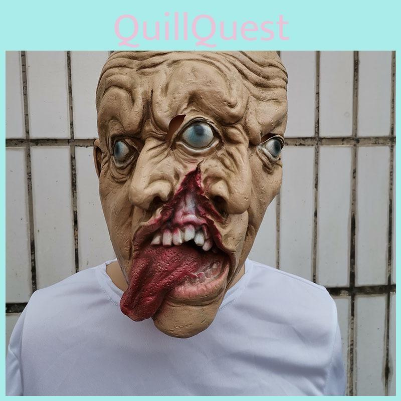 Blood Resident Evil Zombie Mask With Three Eyes For Halloween Horror Event Props