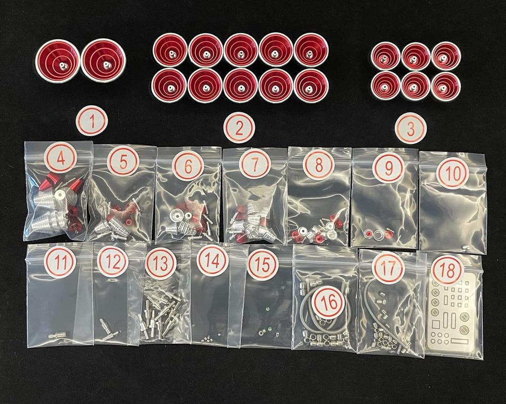 HGUC for Nightingale Metal Vernier Stainless Steel Parts Deluxe Edition Set Red Metal Vernier Set 1/144 MSN-04II + (Silver + Only)