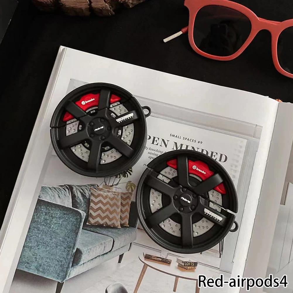 

3D Car Brake Wheel Earphone Case for Airpods 4 2025 3 2 1 Airpods3 Pro 2 Silicone Soft Headphone Cover for Air Pods Pro2 Gen
