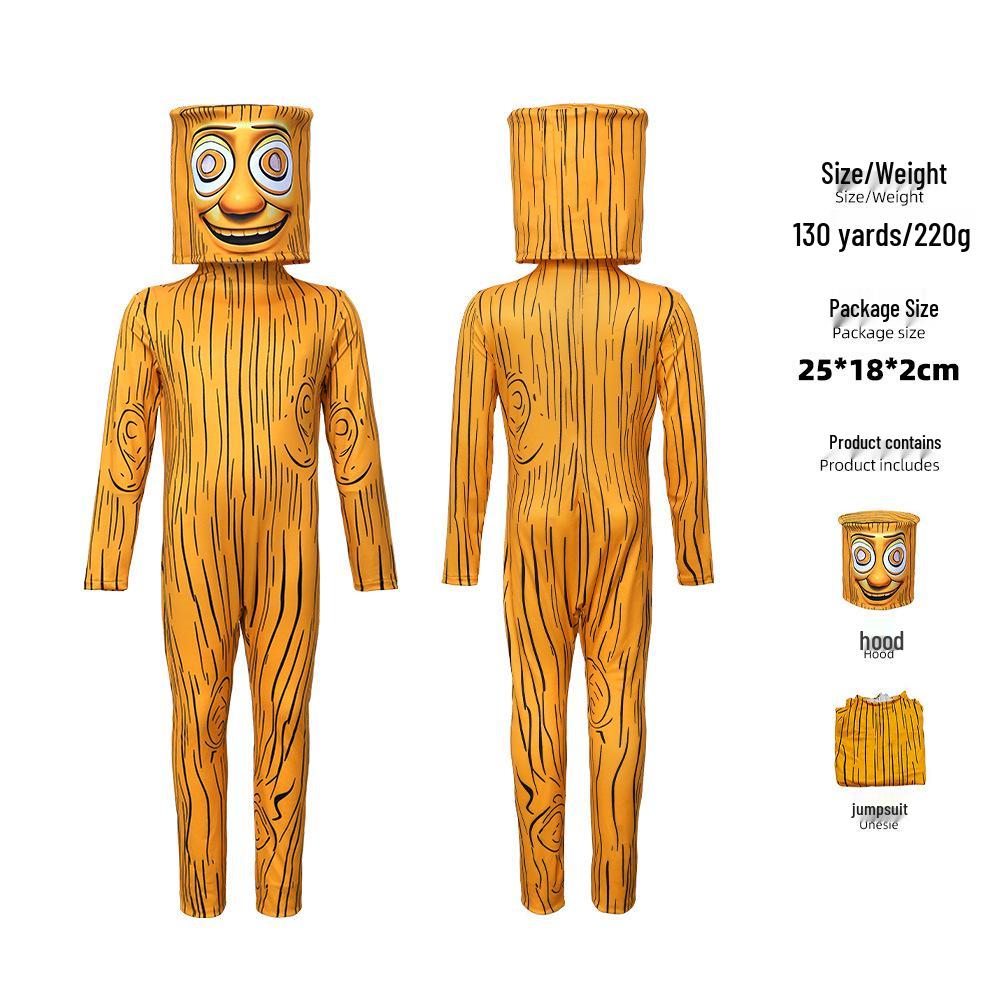 Tung Tung Sahur Amerikanische Berge und Meere Serie Cosplay Kostüm 110 (Children) orange