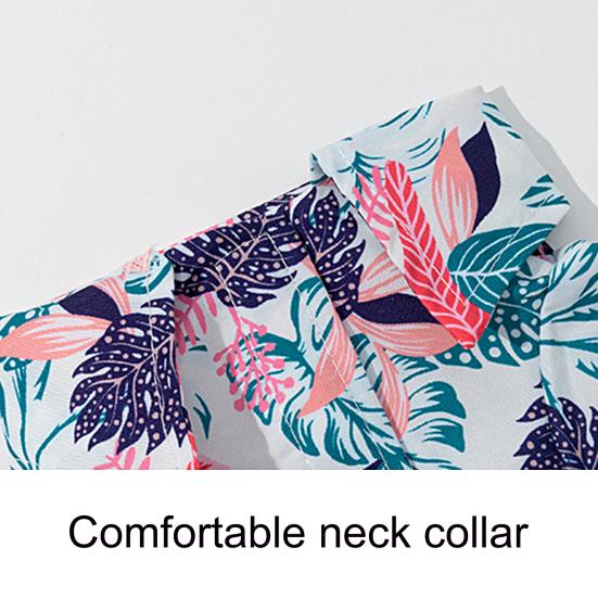 Haine pentru câini de vară Guler cu rever Imprimare cu flori pentru animale de companie Cățeluș Haine cu două picioare pentru exterior