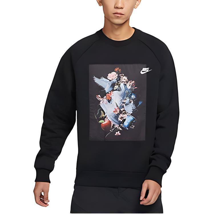 Nike Sweatshirts Men's Black Crew Neck Thickened Regular DD6516-010