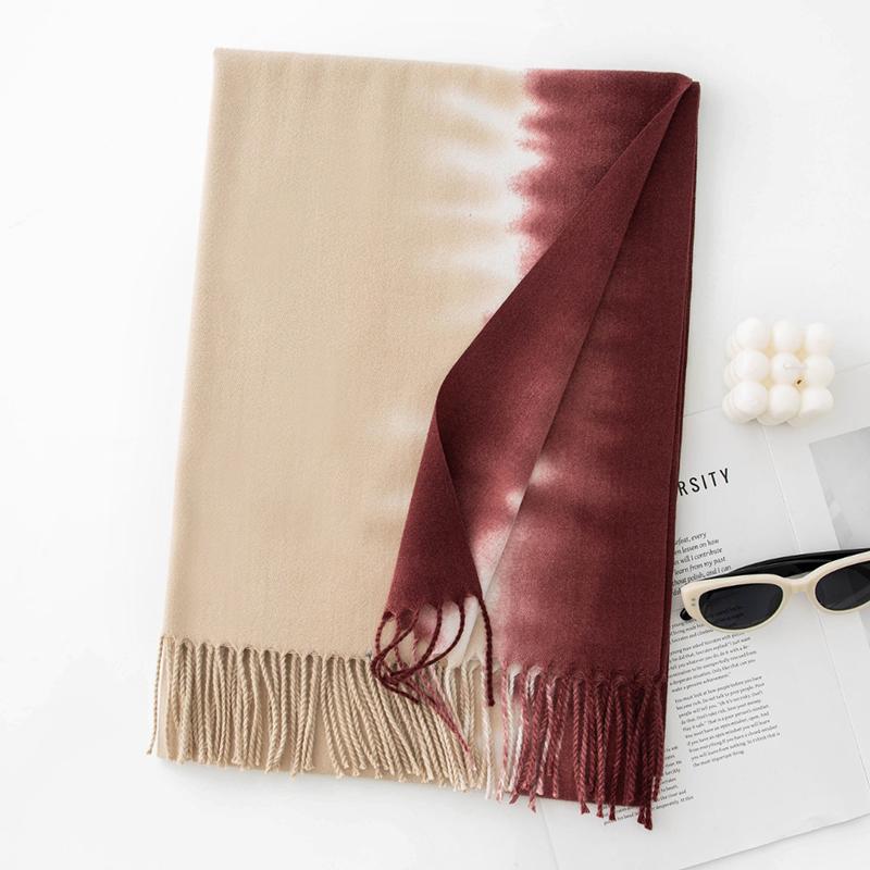 Winter Warm Print Cashmere Shawl Scarf Luxury Colorful Blanket Pashmina Wraps Bufanda With Tassel Casual Echarpe Poncho Stole