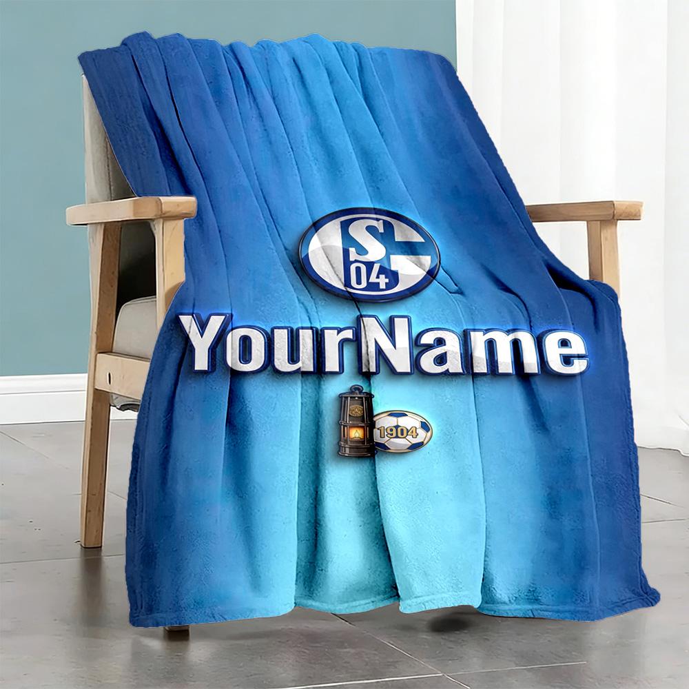 Fc Schalke 14 Personalized Name Blanket Throw Personalized Blanket Durable Comfort Suitable for Home Decor Picnics Couch Office