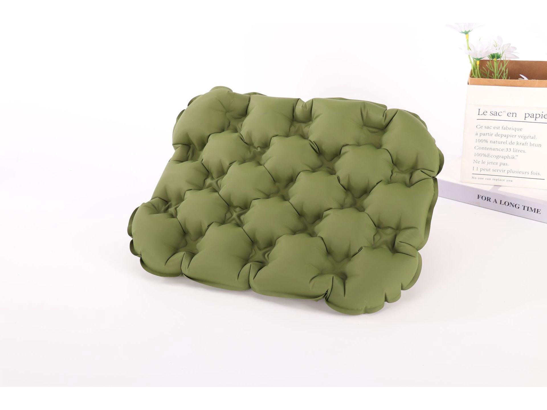 Портативная надувная подушка-сиденье для улицы для кемпинга походов и концертов 443455 cm оливковое зеленый 1360₽