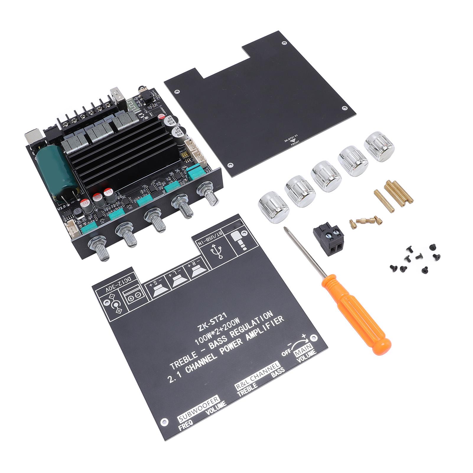 

Плата підсилювача Bluetooth TPA3221 з мікросхемою 2.1, 100 Вт x 2 + 200 Вт, вихідна потужність постійного струму 12-30 В, звукова потужність