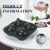 Golf Silicone Ice Ball Round Mold Whiskey Special 4 Golf Ice Grid Mold Kitchen Tools