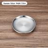 Korean Style Double-Layer Non-Magnetic Stainless Steel Insulated Golden Round Dinner Plate Tray