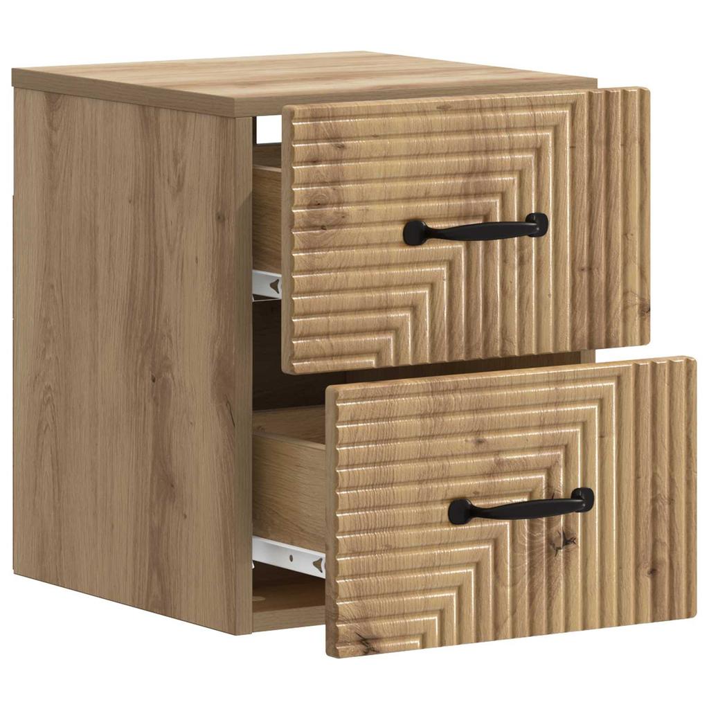 Wall Mounted Nightstand Artisan Oak 34.5 x 33 x 40 cm