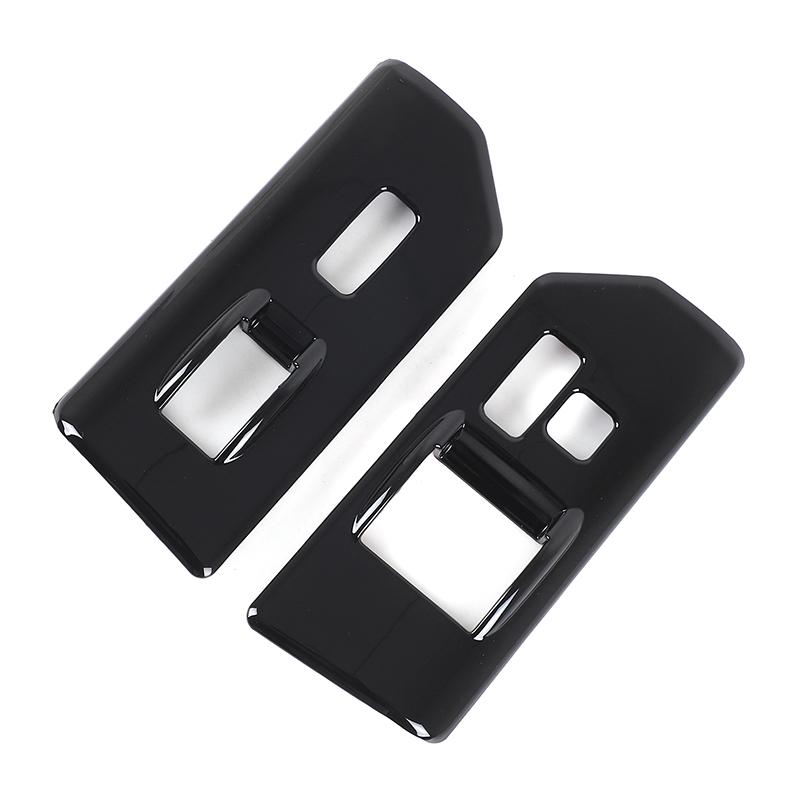 For Toyota FJ Cruiser 2007- ABS Glossy black/Carbon Fiber Car Glass Lift Button Frame Decorative Sticker Car Accessories