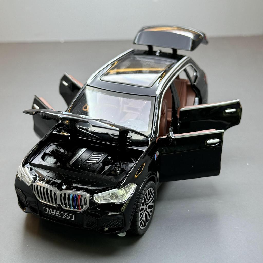 1/32 BMW X5 SUV Legierungsauto Druckgussmodell Simulation Sound & Licht Pull-Back Spielzeug Sammlung Dekorative Geschenk Jungen Hausdekoration