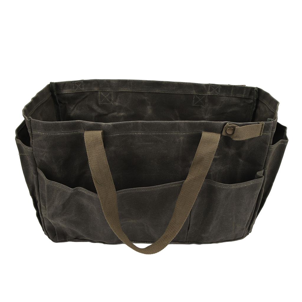 Canvas Grytpåse Vattentät Slitstark Stor Kapacitet Bekvämt Grepp Canvasväska för Camping OD Grön