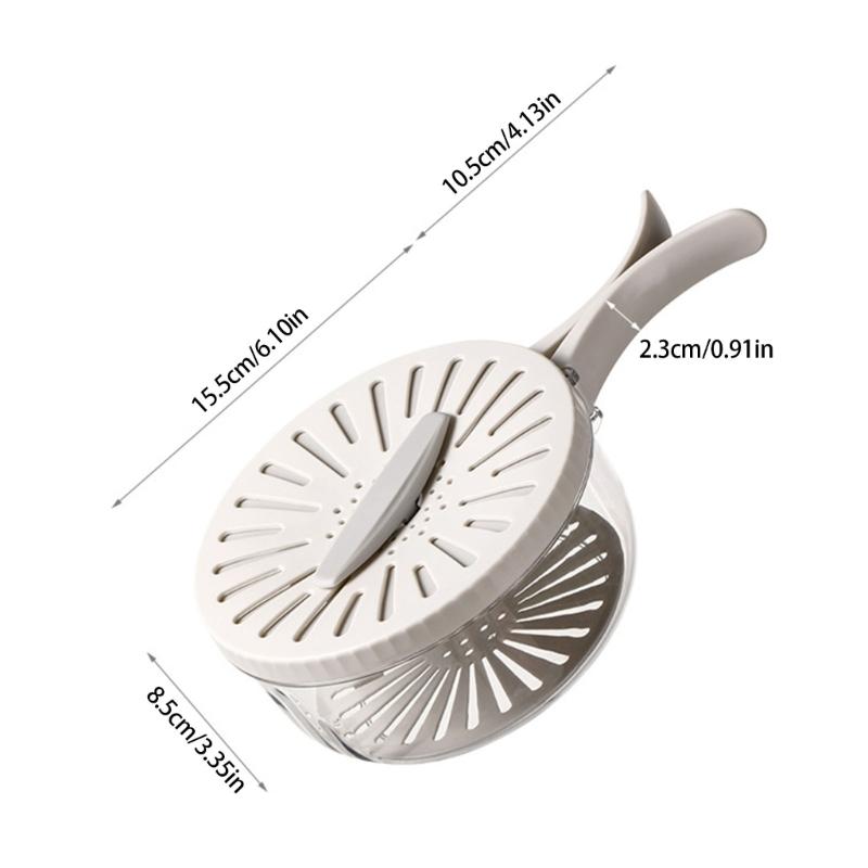 Food Grade Fruit Veggie Cleaning Basket Efficient Rotating Lid Fruit Veggie Strainer Storage Bowl For Refrigerators