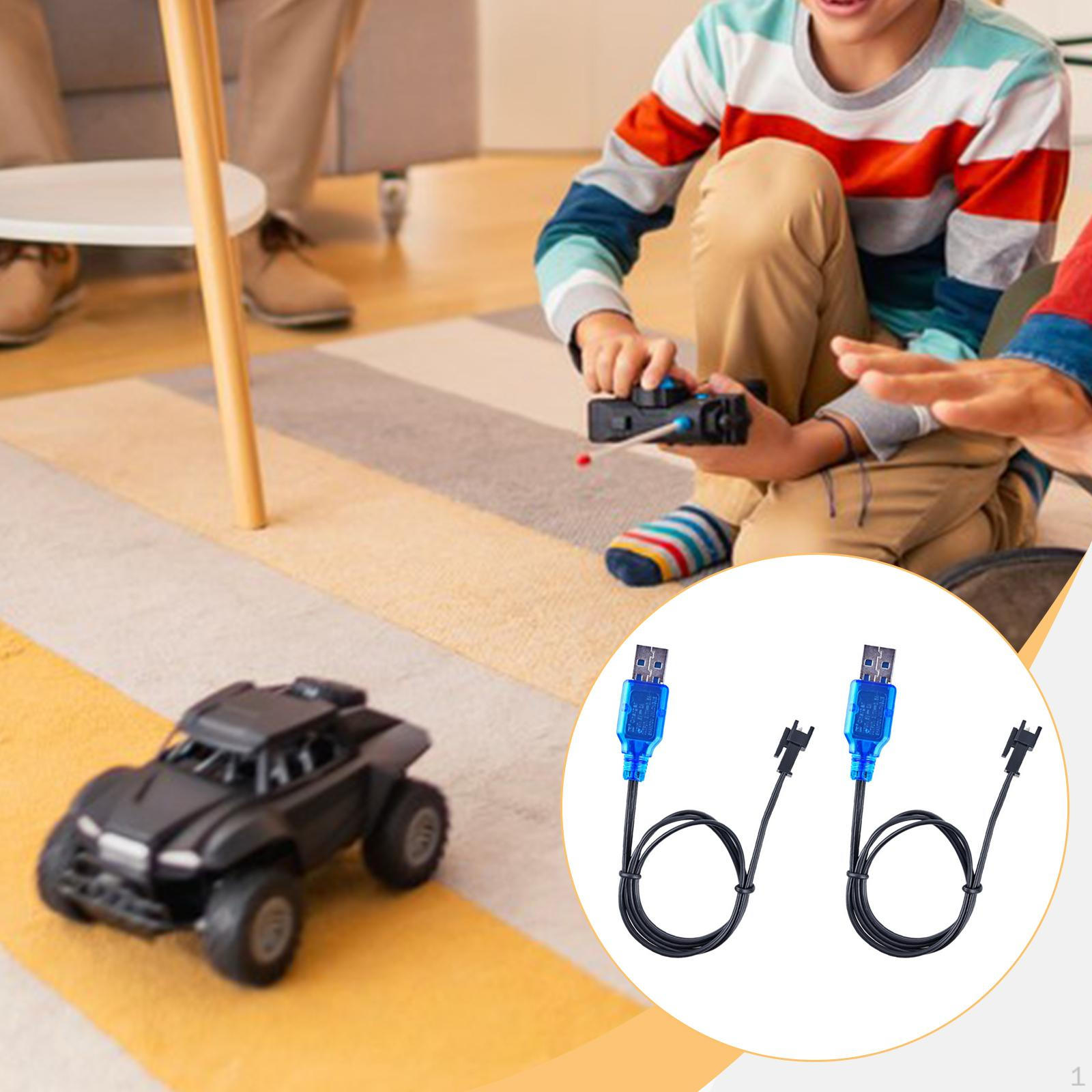 

2 штуки 3.7V 400mAh USB зарядні кабелі для радіокерованих транспортних засобів 60см надійні шнури для іграшок