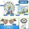 Non-Toxic City Friends Rotating Ferris Wheel Building Blocks Moc Pink Blue Electric Bricks With Light Toys For Children Christmas Diy Gift