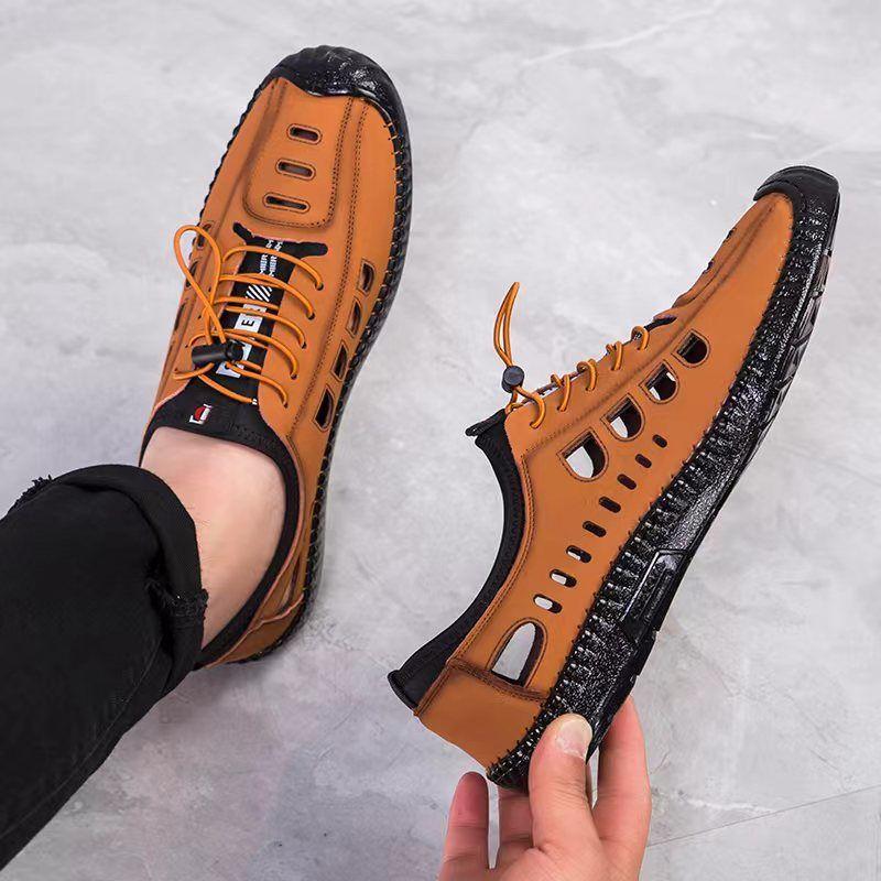 

Модные повседневные мужские туфли, удобные мужские туфли с мягкой подошвой, однопедальные ленивые туфли Doudou, повседневные туфли с выемкой внутри 44