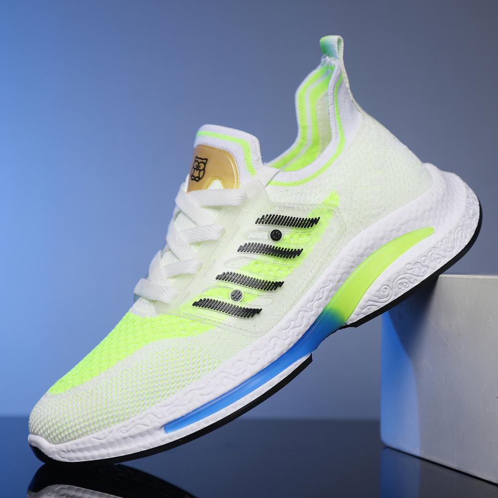 Summer Sports Men's Shoes Mesh Surface Flying Weaving Light Comfortable Running Casual Shoes with All Stylish Men's Shoes